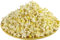 a plate of popcorn
